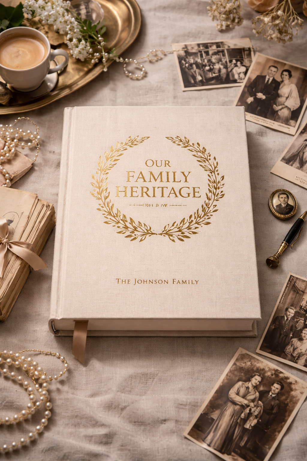 Premium family book cover